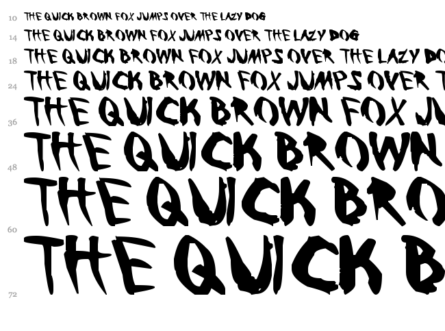 Bleeding Trough font waterfall